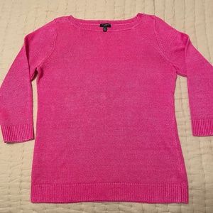 Talbots S Petite 100% Linen Sweater NWOT 3/4 Sleeve